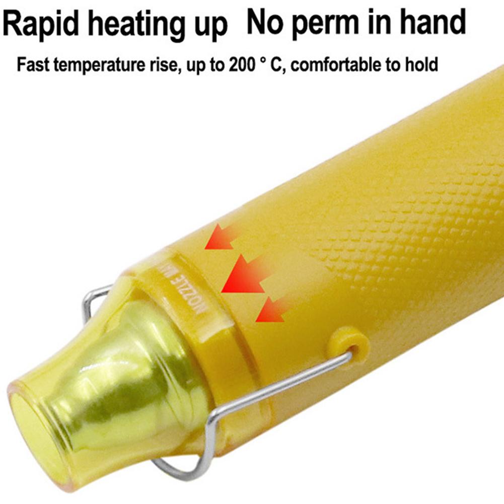 Электрический пистолет горячего воздуха Быстрый нагрев 300 Вт Портативный термопистолет Кабель длиной 1 м Питание 110 В Горячий фен для DIY, рукоделия, тиснения, термоусадки