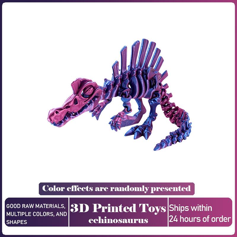 3D-печатная подвижная фигурка динозавра эхинозавра, модель костей дракона, настольное ремесленное украшение, креативные оригинальные подарки для детей