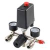 90-120Psi Air Compressor Pressure Control Switch Valve Manifold Regulator Gauges