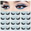 1pairs Natural False Eyelashes Mink Lashes Eyelash Extension Beauty Glue Fake Lashes Wholesale Items Makeup Sets Make Up 1real