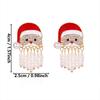 Long Tassel Design Enamel Drop Earrings Santa Claus Stud Earrings  Holiday Occasion