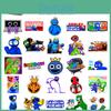 Яркие 50 шт. Водонепроницаемые наклейки Roblox Rainbow Friends для чемодана