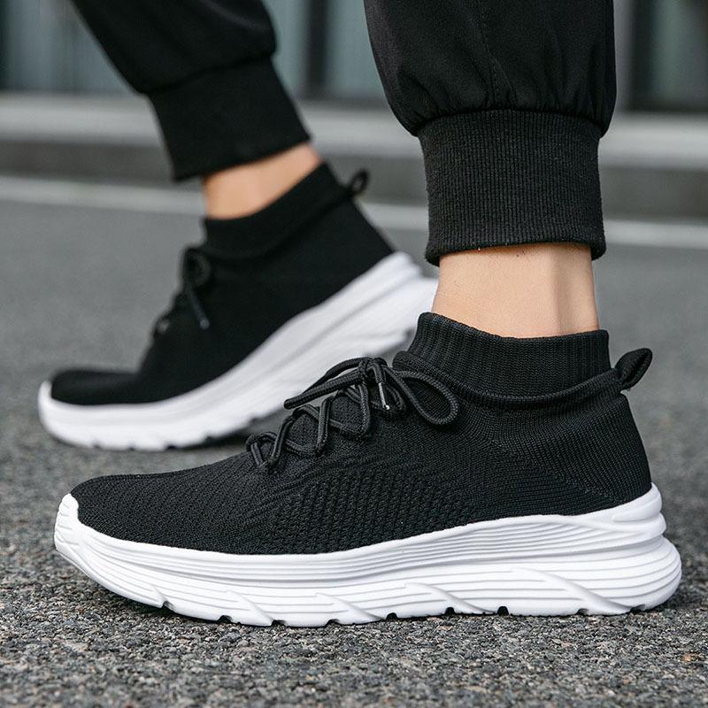 2024 New Large Size Summer Sports Shoes Casual, Light, Wear-resistant and Breathable Fly-woven Shoes Socks Shoes Men's Shoes