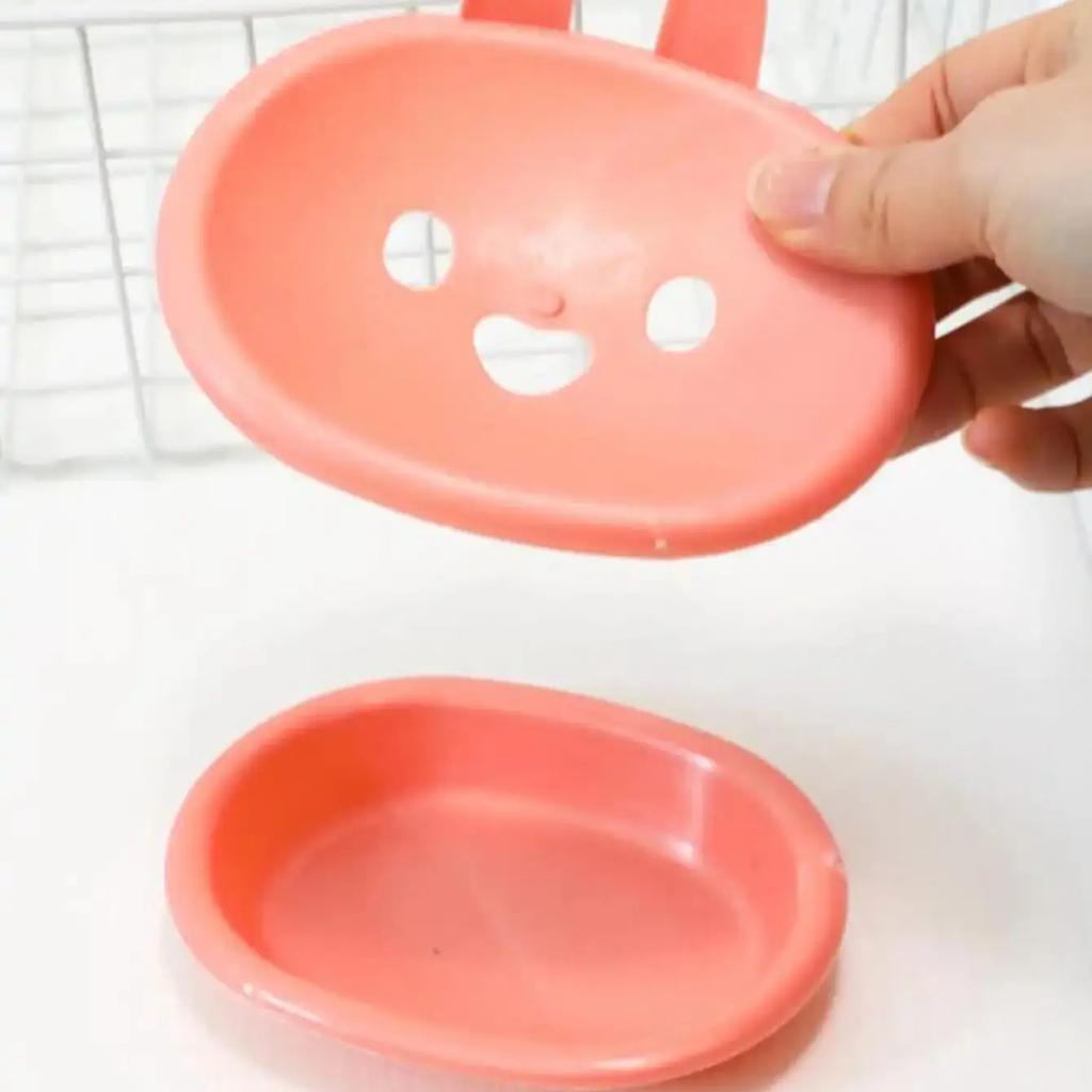 1pc - Multi Functional Rabbit Shaped Durable Soap Box, Household and Outdoor Hygiene Storage Container