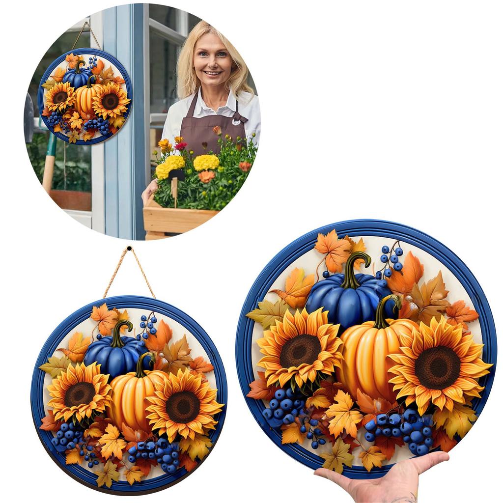Autumn Decorative Doorplate, Wooden Hanging Doorplate, Suitable For Home Front Door Wall Decoration