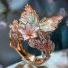Non-fading Butterfly Ring Crafts Open Ring Clothing Accessories Vintage Rings