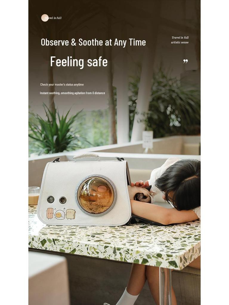 Портативный рюкзак для кошек с прозрачным куполом для путешествий