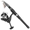 Комбо Удилище и Катушка Удилище Телескопическое из Углеволокна с Набором Катушек Приманки Джиг Крючки Рыболовная Сумка