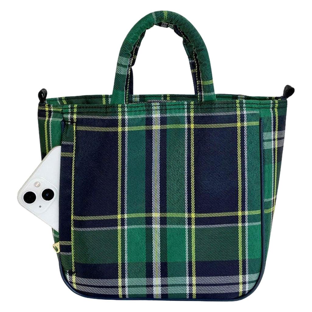 Сумка-тоут через плечо Sanrio Hello Kitty ROOTOTE Sanrio 2-в-1 (Зеленая клетка)