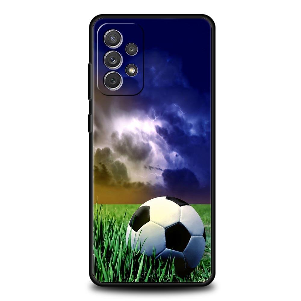 Soccer Ball Football Field Phone Case for Samsung Galaxy A13 A51 A71 A21S A12 A11 A31 A41 A23 A53 A73 A52 A32 5G A03S A01 Cover