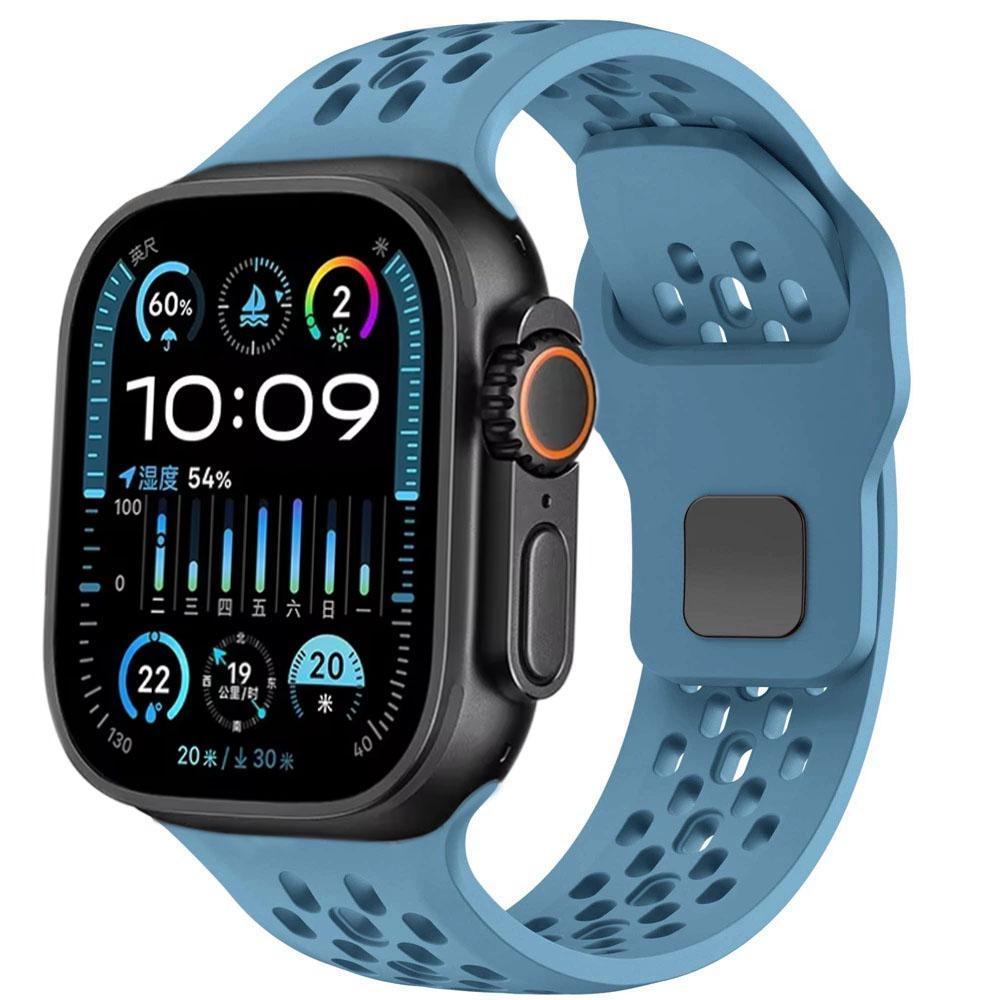 Дышащий силиконовый ремешок для Apple Watch Band 49 мм 46 мм 45 мм 44 мм 42 41 40 мм Спортивный браслет iWatch Ultra 11 10 9 8 7 6 SE3 Ремень