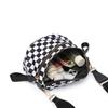 Checkered Crossbody Sling Bag Multi-Pocket Chest Purse with Adjustable Wide Strap for Outdoor Travel and Daily Use