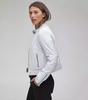 Biker Stylish Real Soft White Lambskin Leather Motorcycle Style Women's Jacket