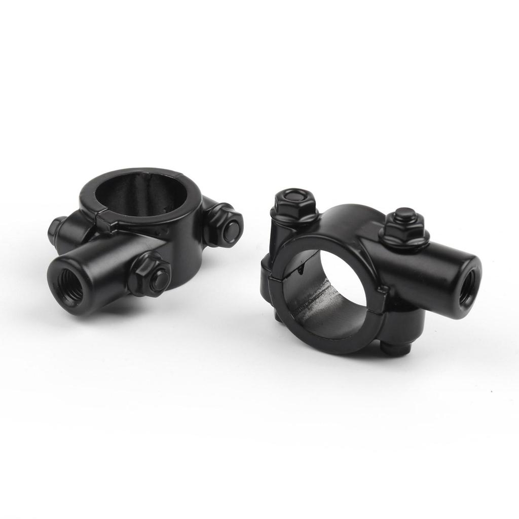 Мотоцикл Велосипед 1" Руль Резьба 10 мм Крепление для зеркала Держатель Зажим Адаптер Черный