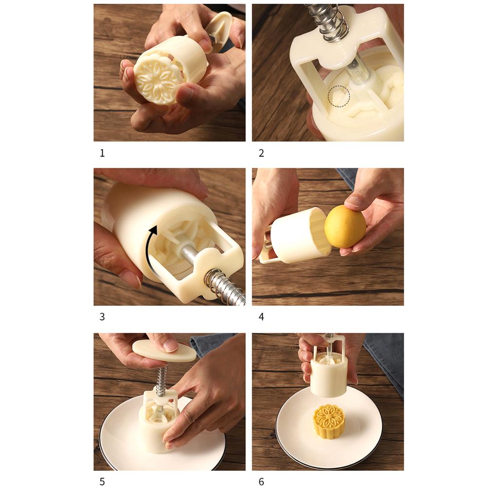 Форма для торта в виде фасоли мунг с 1 цветком-печатью, набор форм для торта «Луна», середина осени, ручное прессование, печенье, десерт, инструмент для выпечки кондитерских изделий своими руками