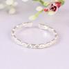 Minimalist Heart Chain Ring,  925 Sterling Silver Open Link Ring – Adjustable Dainty Heart Band, Gift for Love, Anniversary, Gifts for Love.