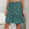 Женская летняя юбка А-силуэта с завышенной талией и цветочным принтом
