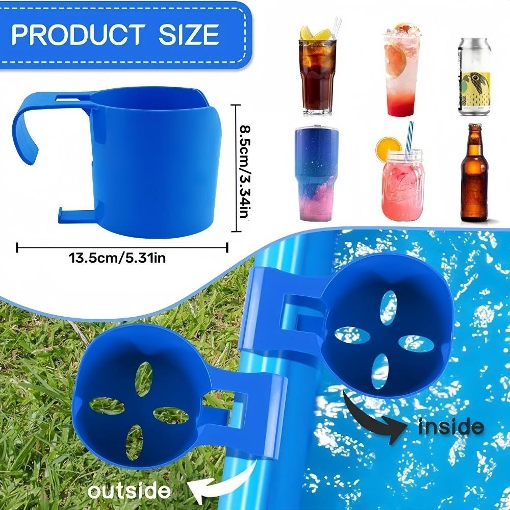 Swimming Pool Cup Holder Portable Outdoor Pool Cup Holder No Punching Required Beverage Storage Holder Pool Accessories