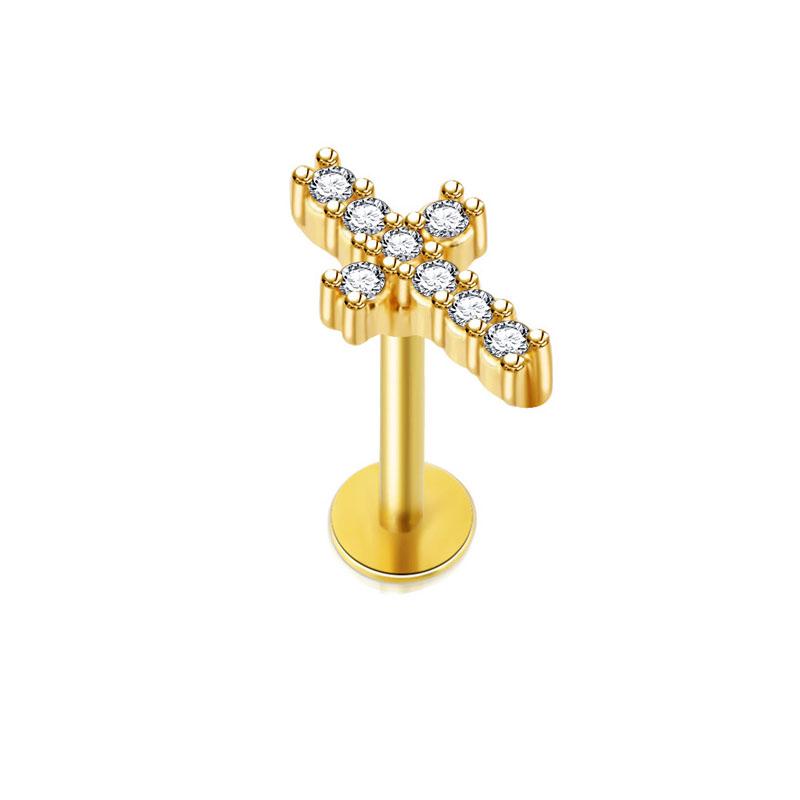 Модные унисекс серьги для пирсинга козелка серьга-лабрет гвоздик мочка носа ухо цветок для губ плоская спираль для хряща 1 шт крестообразное украшение кристалл ракушка