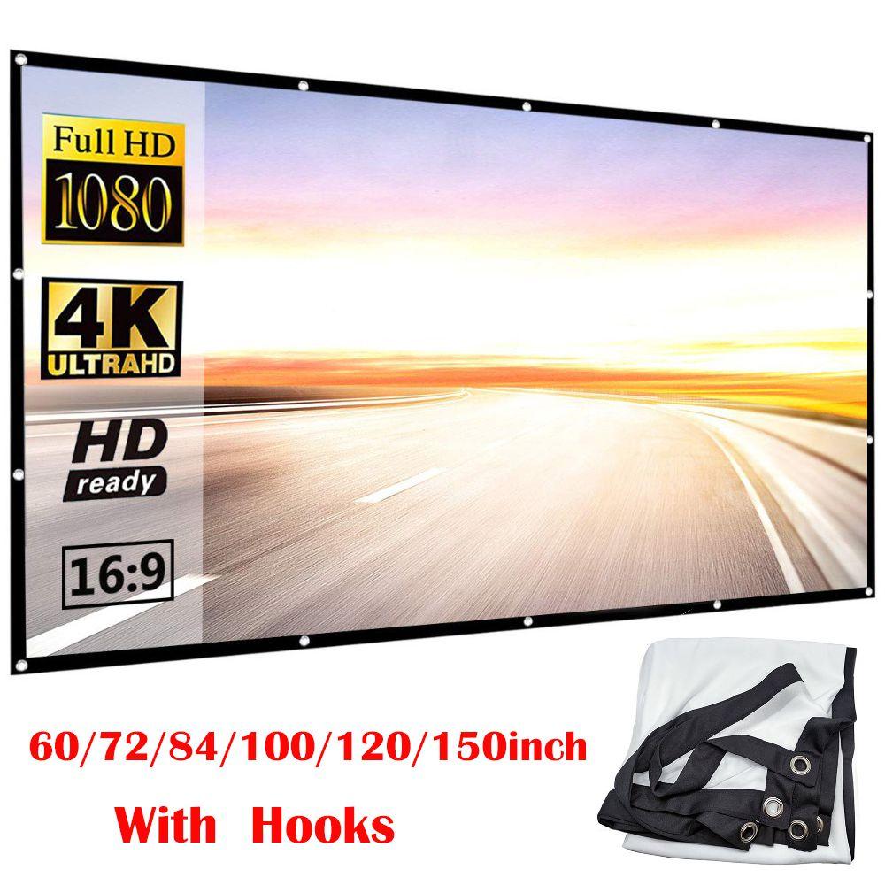 Премиальный портативный складной проекционный экран с универсальным дизайном с соотношением сторон 16:9