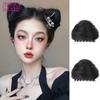 WTB Synthetic Hair Bun Black Brown Straight Hair Scrunchies Bun Claw Clip In Hair Extension Hairpieces for Women Cat Ear Chignon