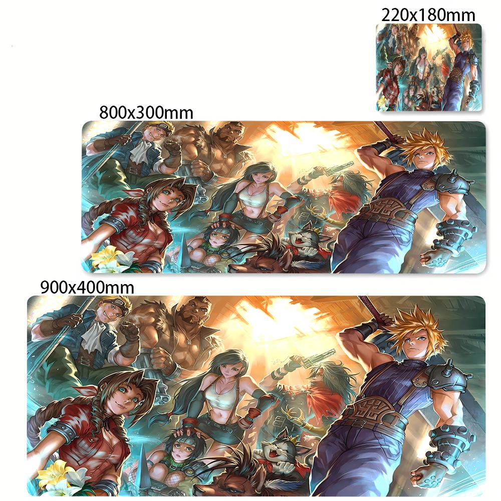 Final Fantasy VII Large Gaming Mouse Pad HD Computer Mousepad Gamer Laptop Mouse Mat Office Mausepad XXL Keyboard Mat Desk Pads