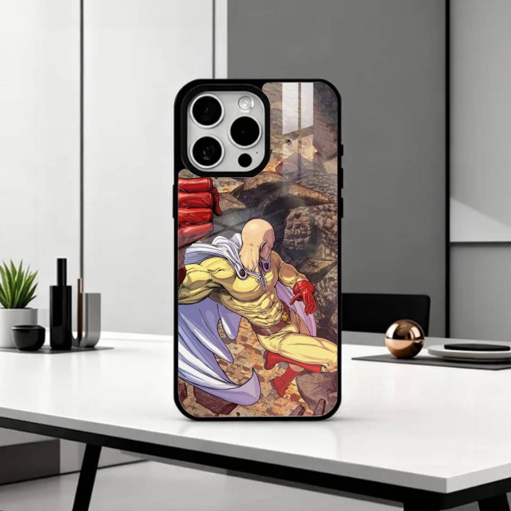 Смешной Чехол для Телефона One Punch M-Man Для iPhone17,16,15,14,13,12,11 Plus,Pro Max Магнитный Для Magsafe Беспроводной Зарядки