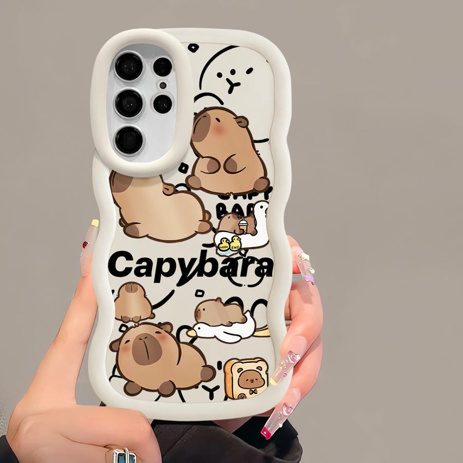 Капибара Милый Мягкий Чехол для Телефона для Samsung Galaxy S23 Plus S21 A26 S22 Ultra S24 A25 S20 FE S25 A36 A35 A24 A54 A55 A34
