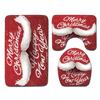 Christmas Shower Curtain Floor Mat Combination Four-Piece Set Bathroom Toilet Carpet Shower Room Mat Foot Mat