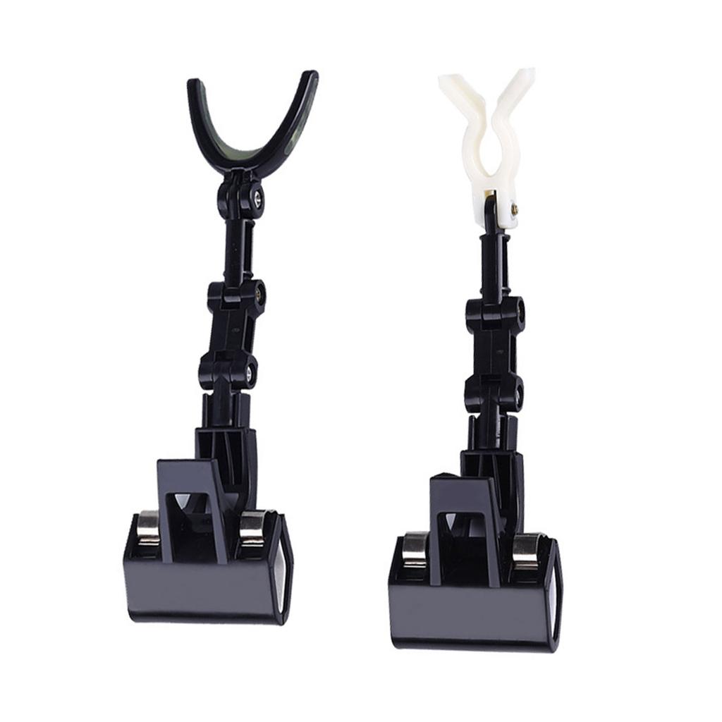 Bridge Raft Fishing Rod Holder 360 Degree Rotations Adjustable Fishing Rod Rack Large Clamp Foldable Fishing Rod Holder