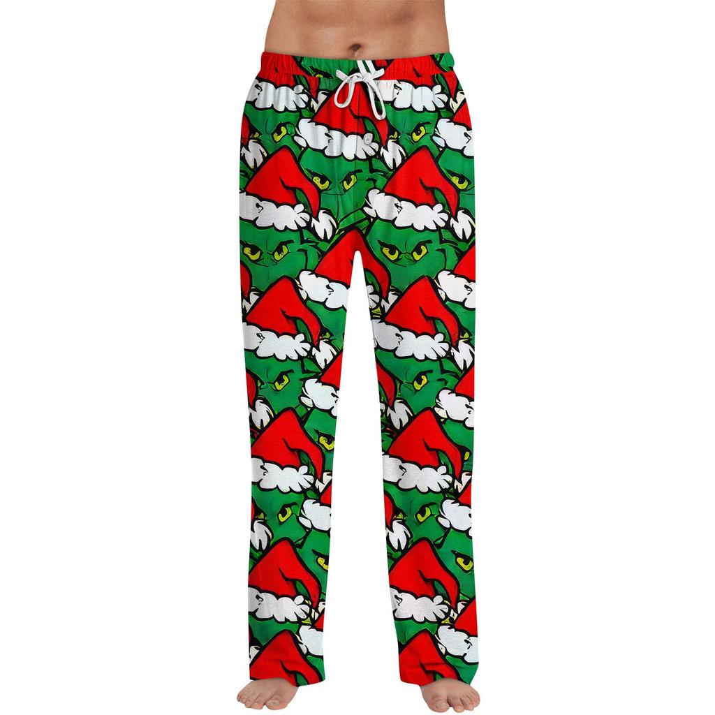 Men's Allover Printed Home Pants Sleeping Pajama Pants Long Pants Pajama Pants Yoga Pants