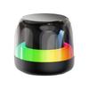 Портативная Bluetooth-совместимая колонка с 360° объемным звуком, глубоким басом, светодиодной подсветкой, аккумулятором 800 мАч, поддержкой USB и TF-карты для вечеринки на открытом воздухе