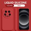 Для Mi 14 Ultra Case Square Liquid Silicone Camera Lens Protector Phone Cases For Xiaomi Xiaomi Mi 14 Mi14 Ultra 14Ultra Soft Cover