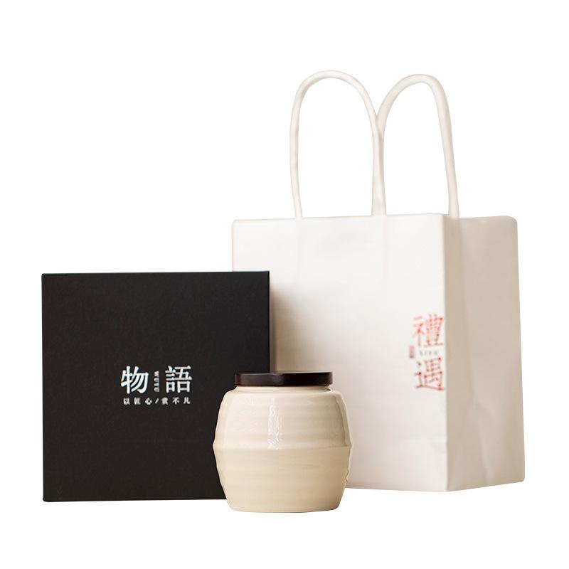 Tea can ceramic small size tea universal sealed jar storage tea can portable mini small tea can gift box packaging