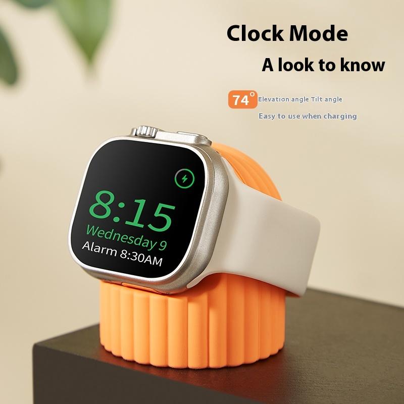 Силиконовая подставка-зарядка для Apple Watch Iwatch Серии 9 8 Ultra 7 6 5 SE 4 3 2 Док-станция Держатель для кабеля зарядки