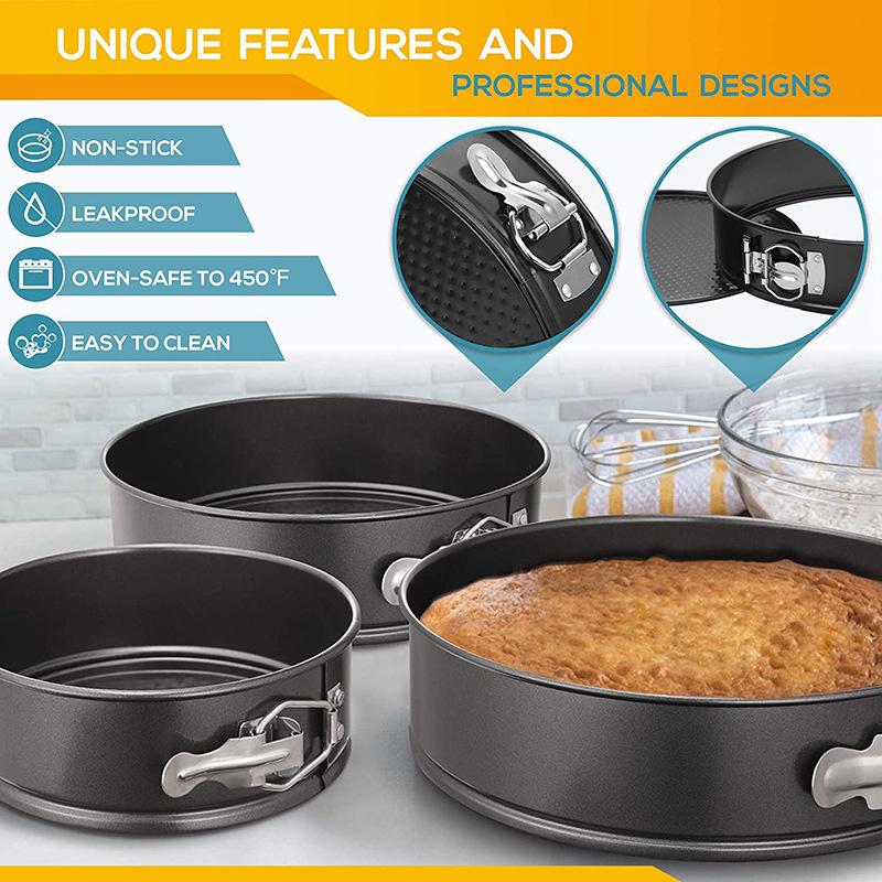 Removable Bottom Non-Stick Metal Cake Baking Pan Round Pizza Cake Mold Bread Baking Tray Bakeware Kitchen Accessories