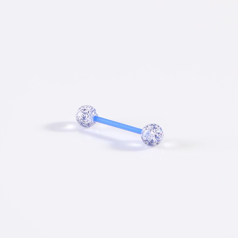 Bendable Acrylic Glitter Tongue & Nipple Piercing Jewelry