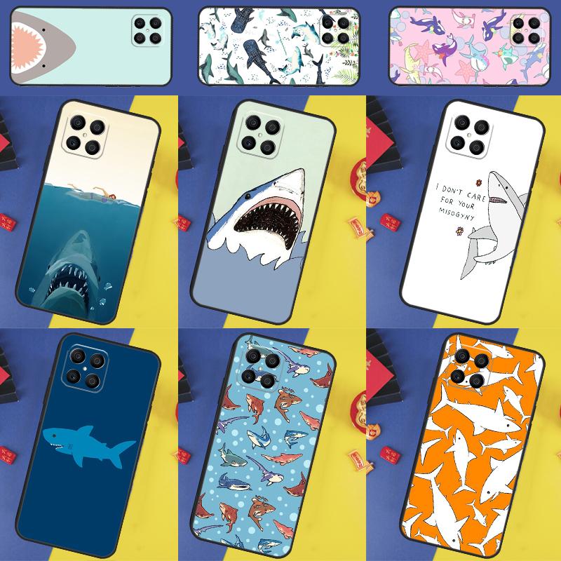 Cartoon Shark Case For Honor 200 Pro 50 70 90 Lite X9b X9a X8b X8a X8 X9 X9c Honor Magic 7 5 6 Pro Cover