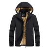 New Autumn and Winter Men's Clothing Fleece Thickened Hooded Jacket Men's Multi-pocket Removable Hat Jacket
