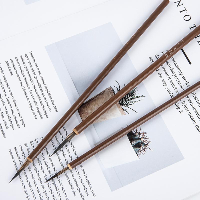 3 шт. крючок для волос ласки, тонкая кисть для рисования, кисть для каллиграфии, ручка, художественная стационарная