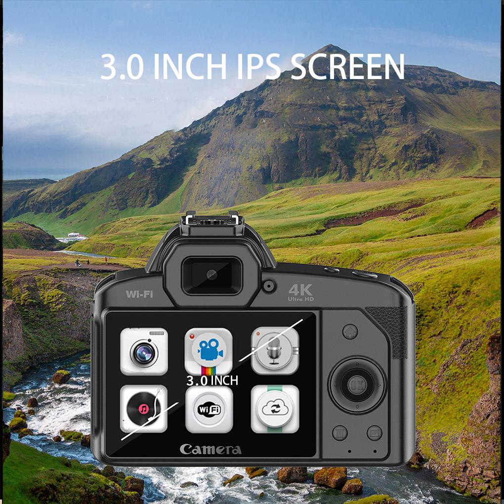 Профессиональная WiFi камера-видеокамера 4K Ultra HD Записывающая камера Кам 16-кратный цифровой зум Четкое ИК ночное видение с подсветкой