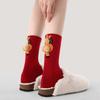 Cotton New Year Socks Winter Autumn Zodiac Year Socks Cute Year of The Horse Socks  Gift