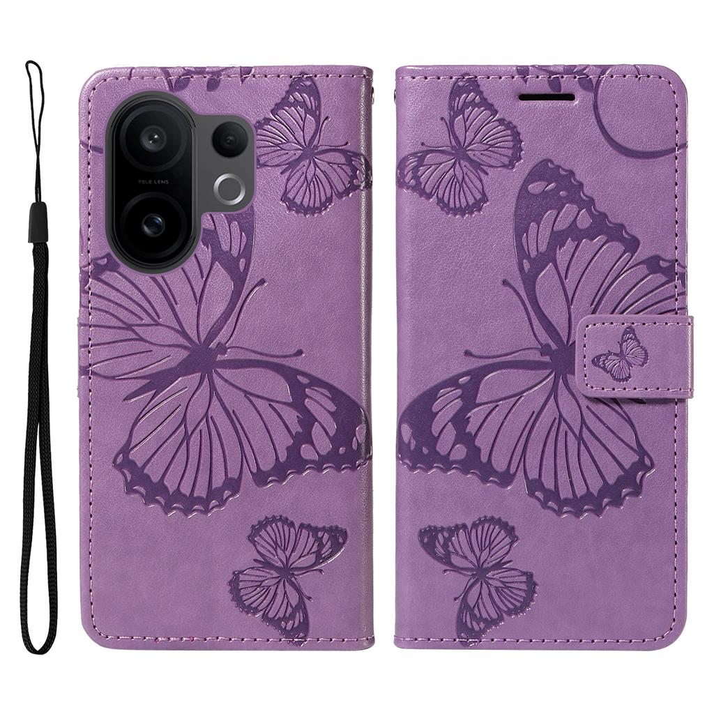 For vivo S30 Pro mini 5G Wallet Case Floral Butterfly Imprint Leather Phone Cover Stand