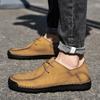 Men's Handmade Leather Shoes Platform New Lightweight Casual Designer Loafers Mocasin Flat Bottom High-quality Driving Shoes