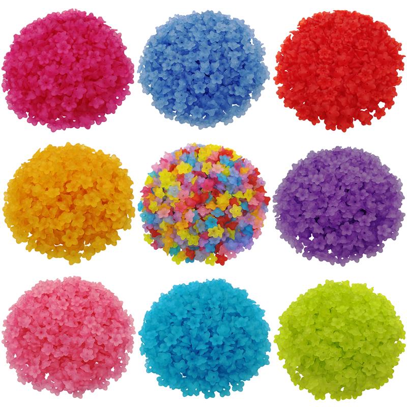 DIY Jewelry Making Fashion Morning Gory Flower Beads Caps Acrylic Multicolor Handmade Accessories Findings