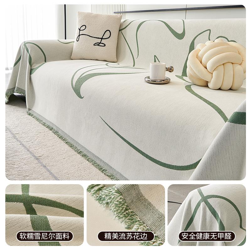 Bohemia Chenille Sofa Blankets Outdoor Camping Picnic Large Sofa Blanket Leisure Beach Towel Travel Rug Tassels Linen Home Decor