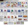56 Pcs/set of Children DIY Model Scene Toy Sign Road Sign Roadblock Traffic Sign