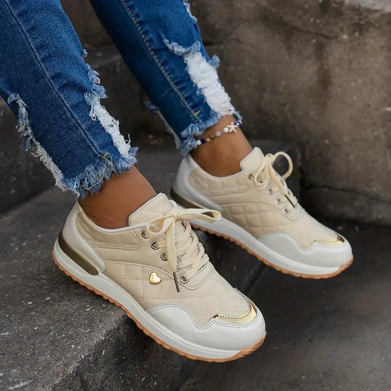 Мода Модные и Элегантные Клетчатые Кеды на Шнуровке Весна 2024 Новая Женская Спортивная и Повседневная Универсальная Обувь Большие Размеры 36-43