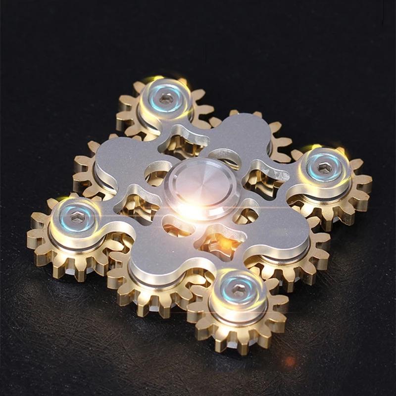 Спиннер для детей, металлические шестерни, гироскоп, снятие стресса, подарок для взрослых, серебристый, черный гироскоп для детских игрушек-антистресс