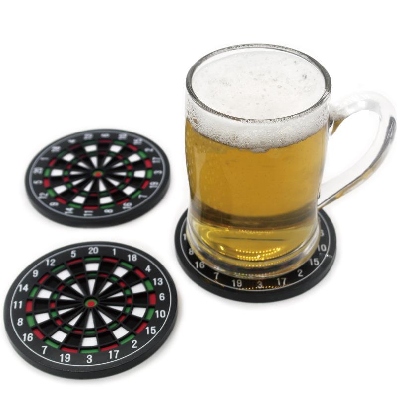 Mini Kitchen Table Mat Utensils Dart Board Styled Cup Mouse Pad Coaster Dart Board Drink Bottle Beer Beverage Placemat
